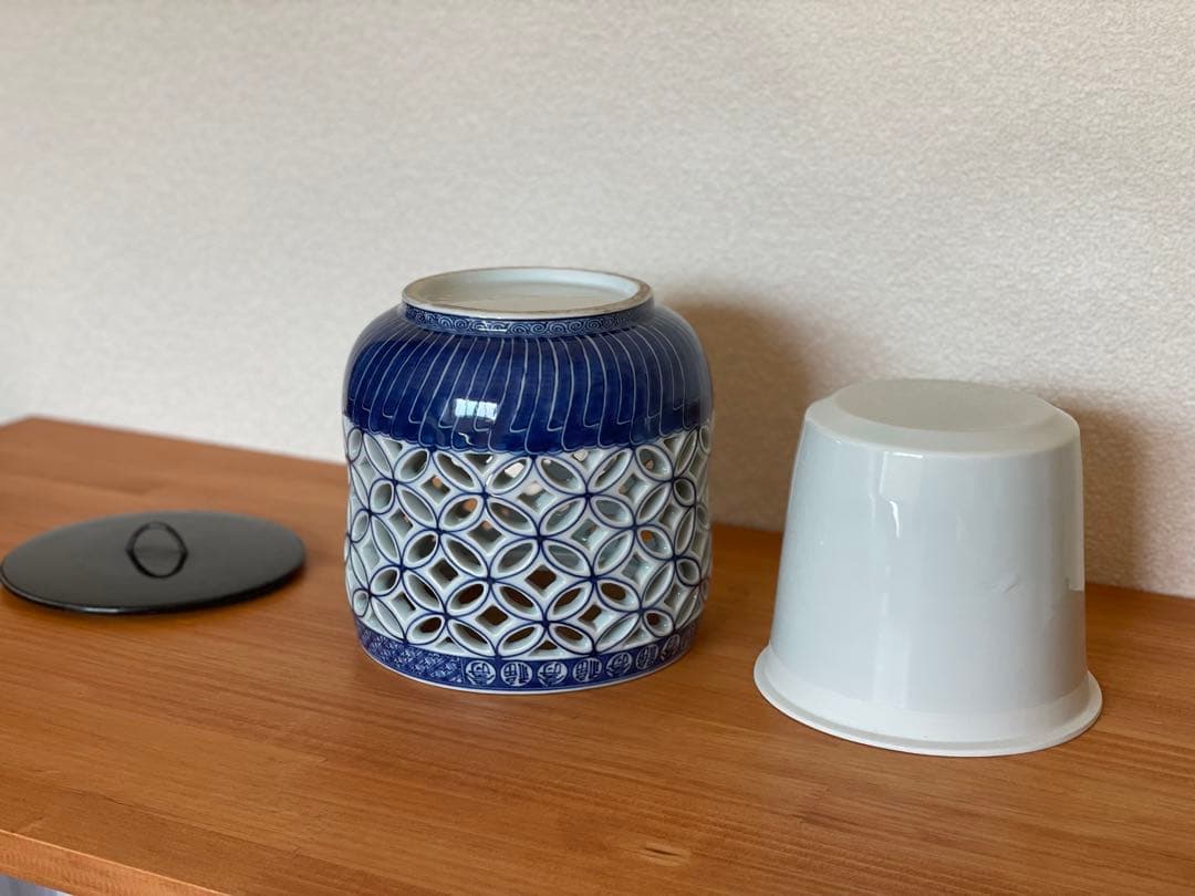 【値下げセール】平安春峰　水指　京焼　漆蓋　茶道　煎茶道