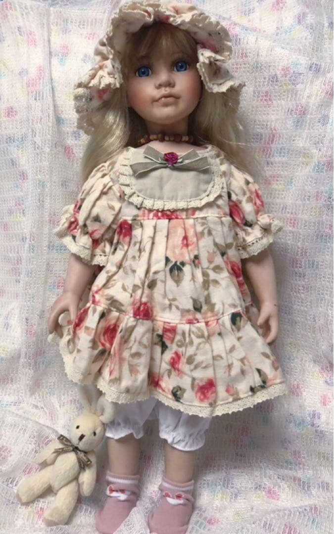 ヴィンテージ　ビスクドール　着せ替え人形　抱き人形　リボーンドール