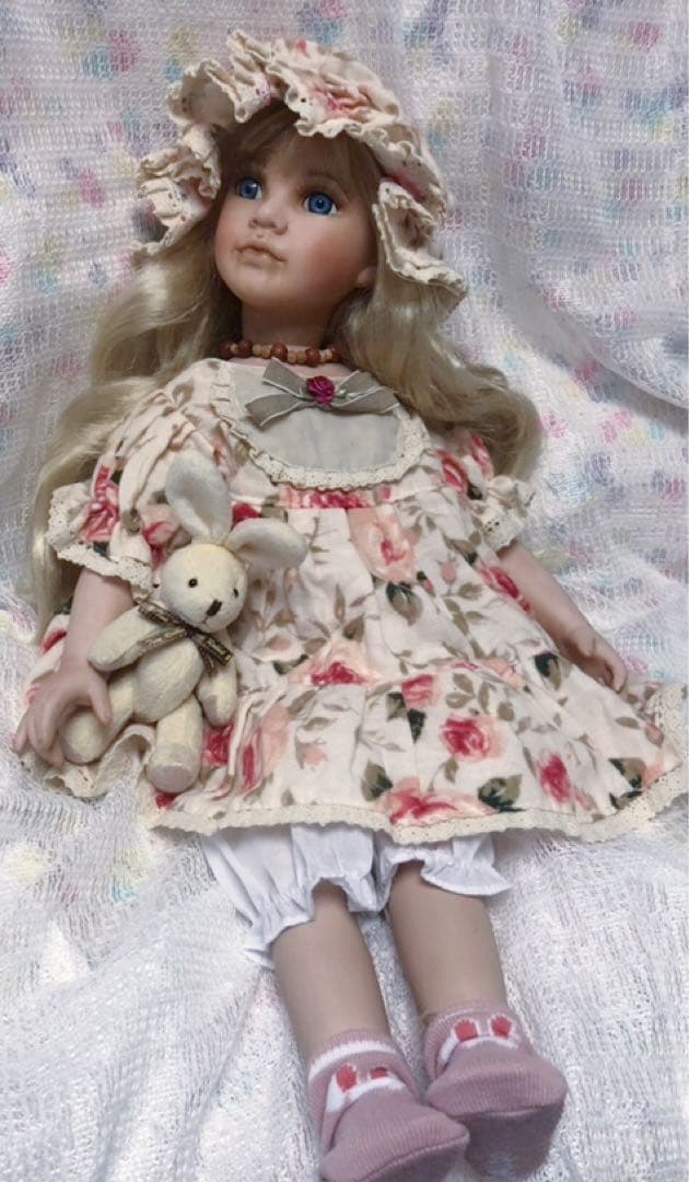 ヴィンテージ　ビスクドール　着せ替え人形　抱き人形　リボーンドール