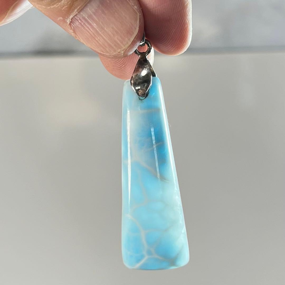 透け感綺麗　高品質　ラリマー　ペンダントトップ