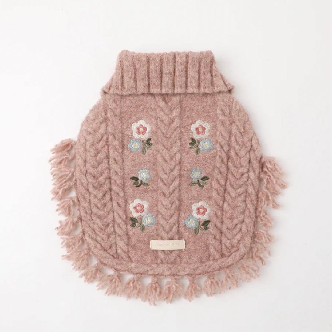 moncheri 福袋　アウター　フラワー刺繍ケーブルニットポンチョ　XLサイズ