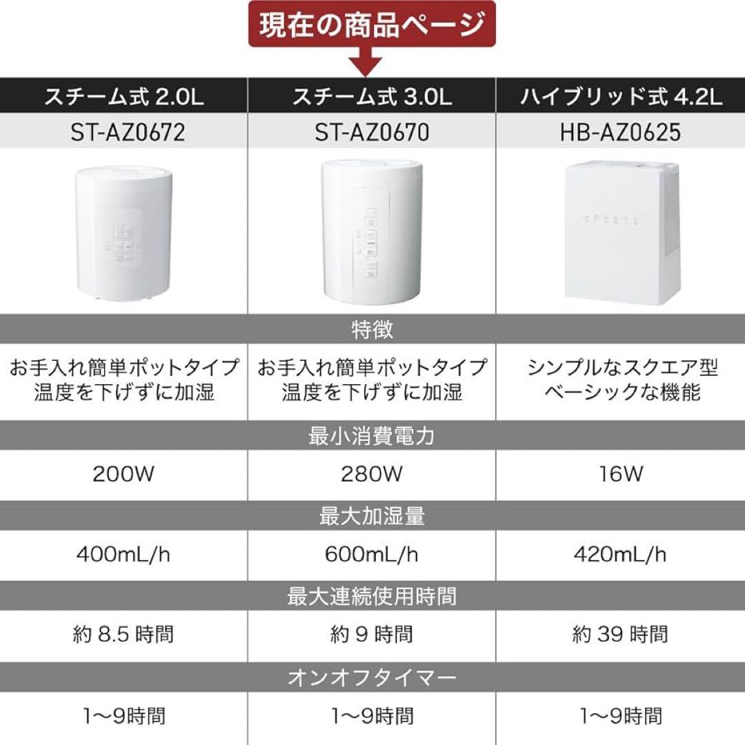 THREEUPスリーアップ スチーム式 加湿器