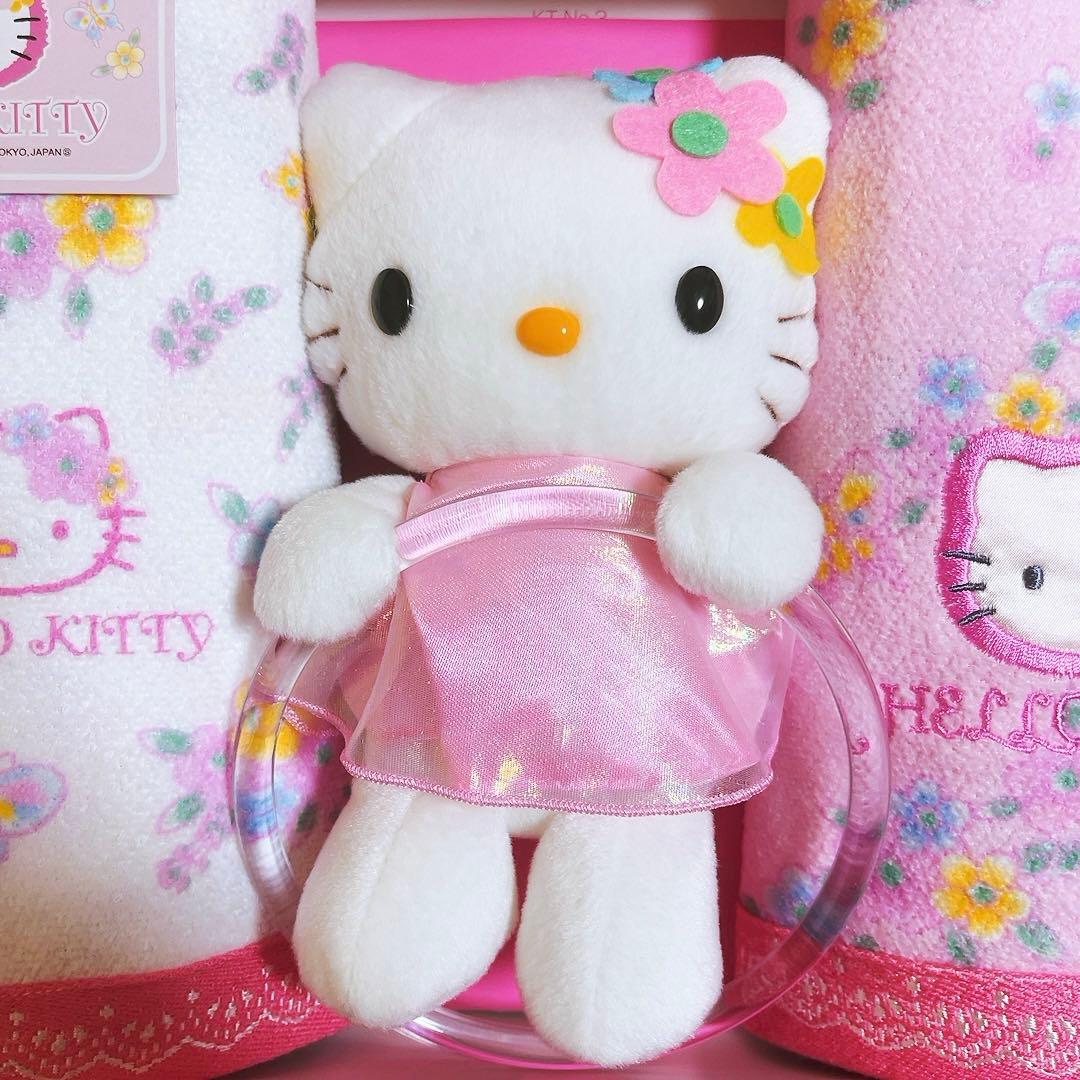 希少レア　ハローキティ　カオハナ　タオル　ぬいぐるみ　2004年製 サンリオ