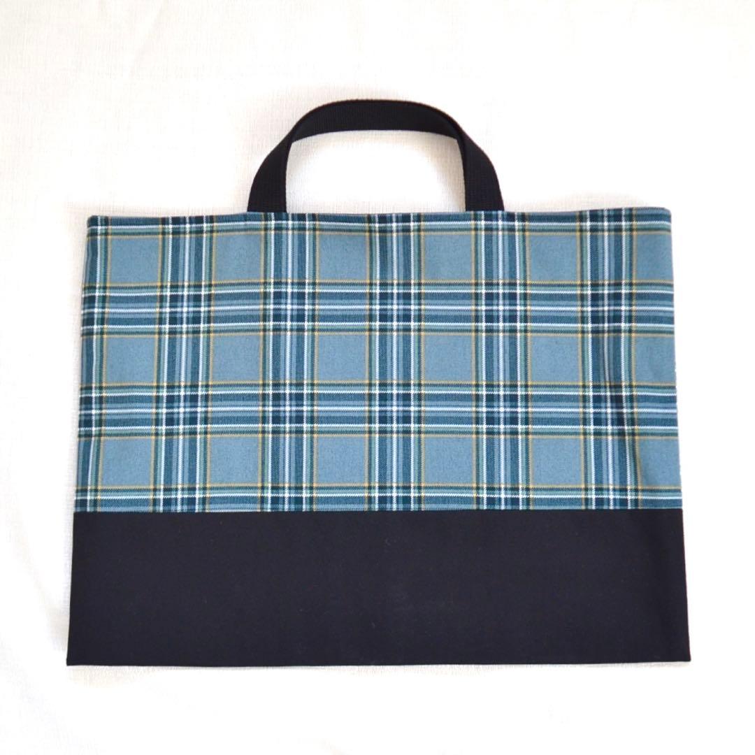 入園入学準備3点セット　レッスンバッグ　お着替え袋　上履き袋　チェック　グリーン