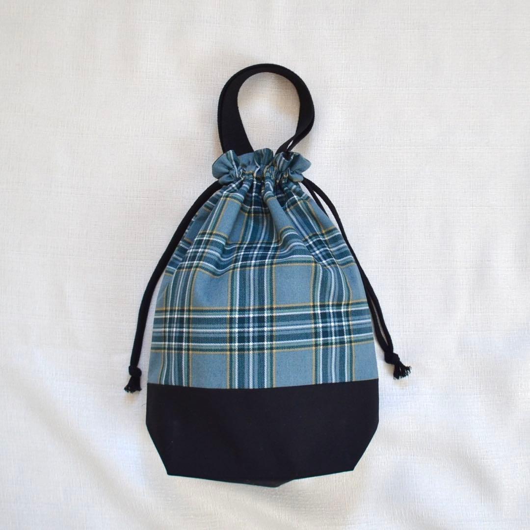 入園入学準備3点セット　レッスンバッグ　お着替え袋　上履き袋　チェック　グリーン