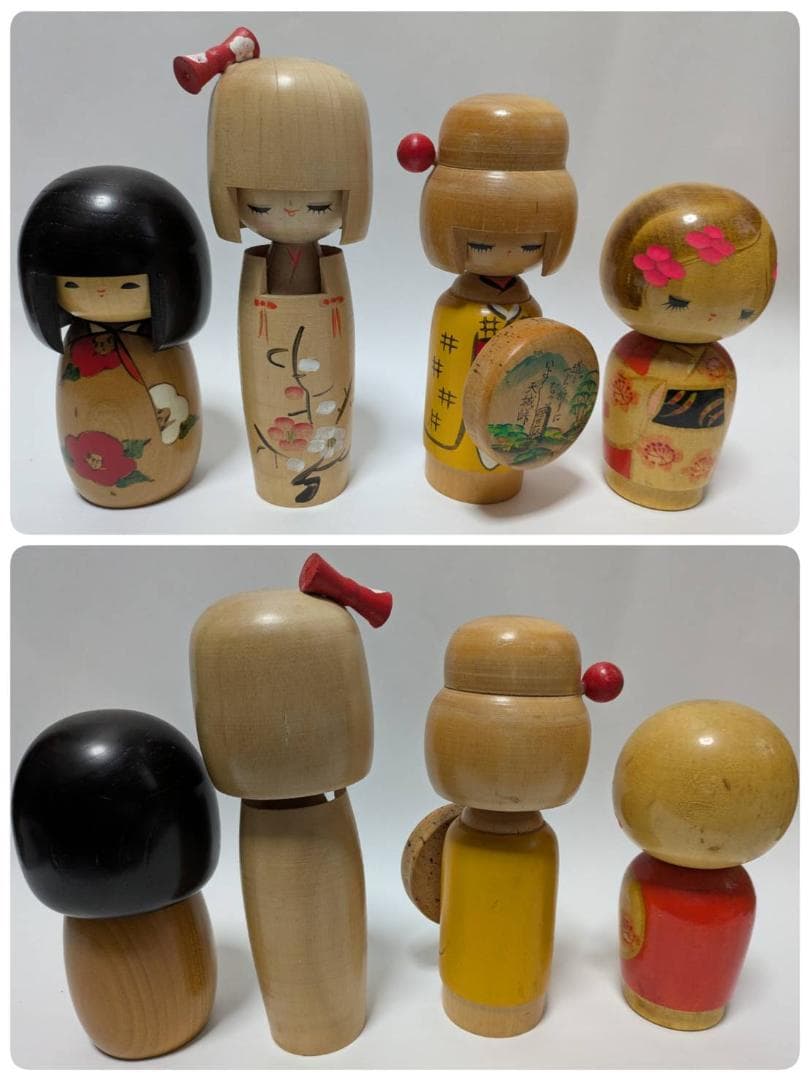 【14体セット】 木製 こけし 現代こけし 創作こけし 一部箱付き 伝統工芸品