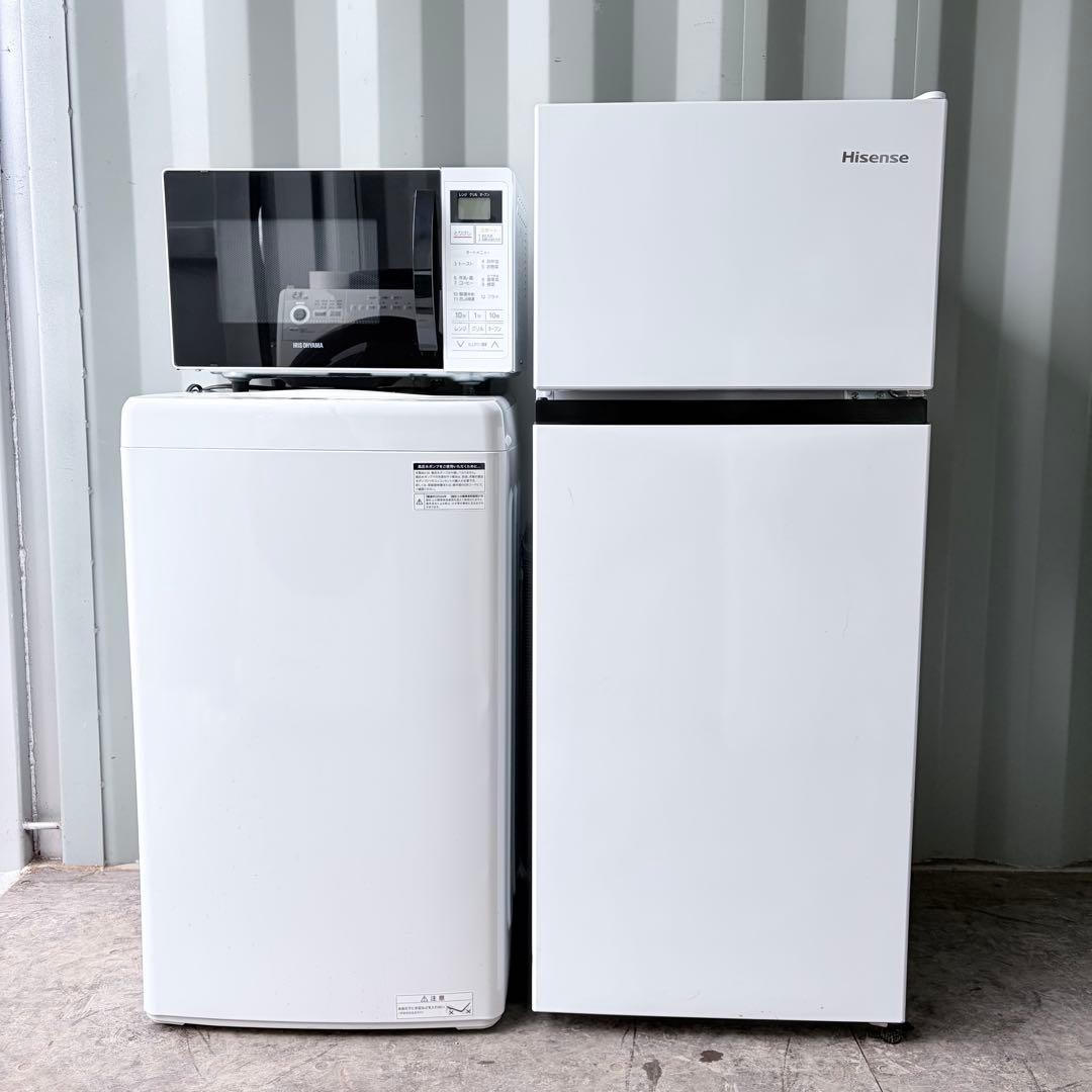 運搬取付無料！ホワイト純正メーカー洗濯機冷蔵庫＋オーブンレンジ3点セット！美品！