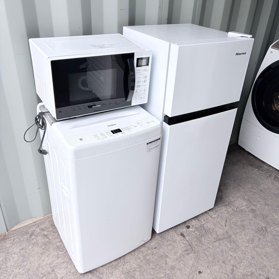 運搬取付無料！ホワイト純正メーカー洗濯機冷蔵庫＋オーブンレンジ3点セット！美品！