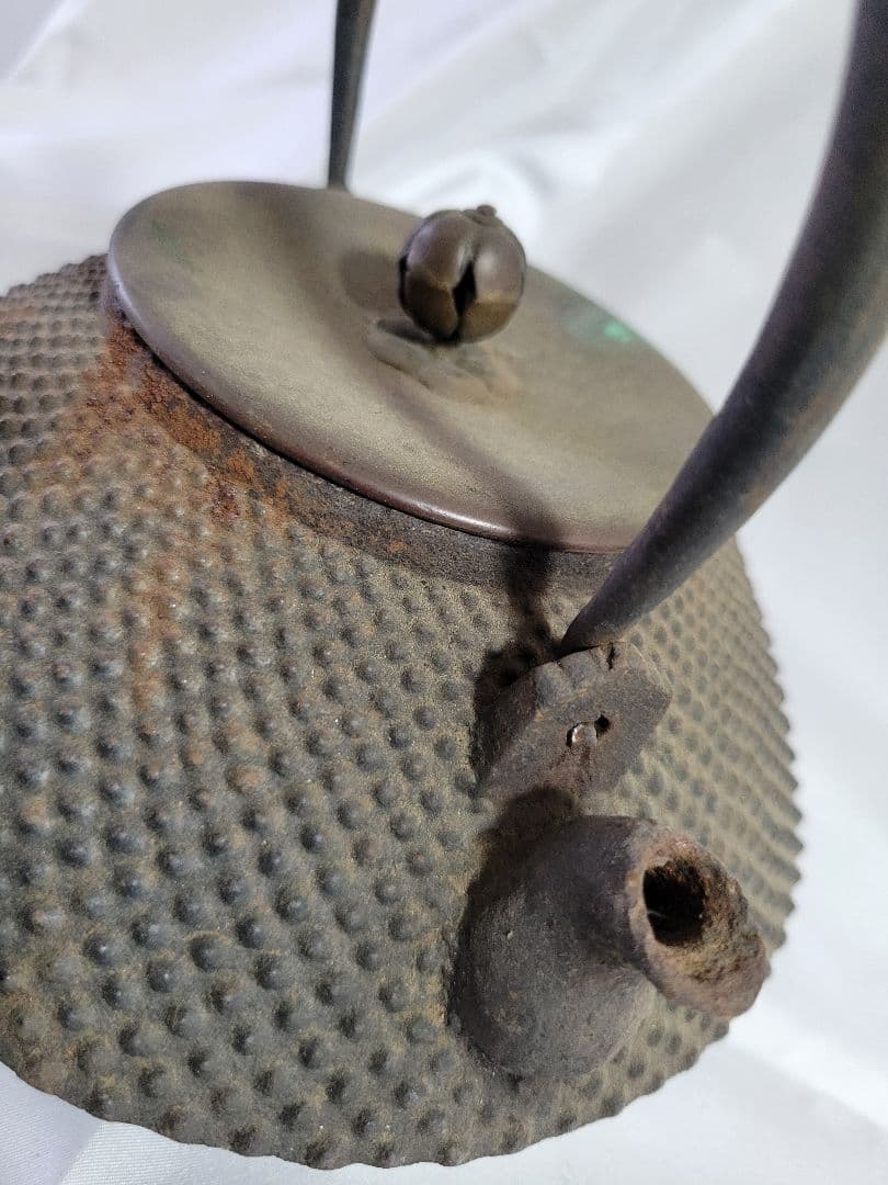 鉄瓶　霰　鉄器　急須　アンティーク品