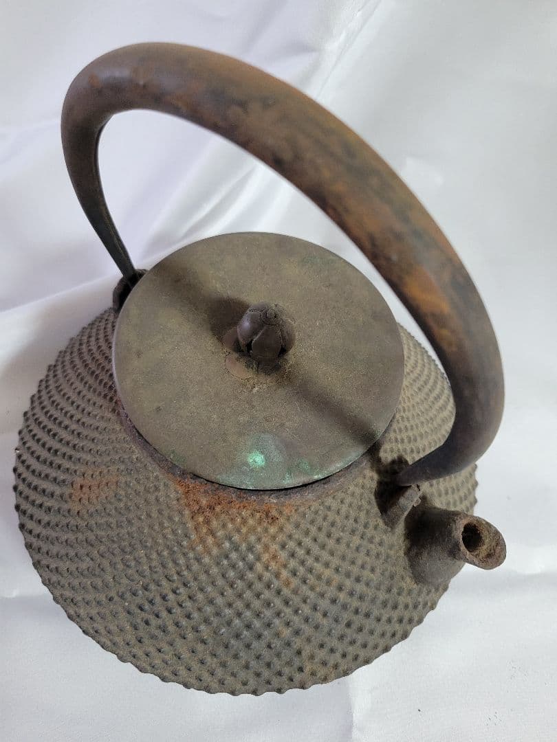 鉄瓶　霰　鉄器　急須　アンティーク品