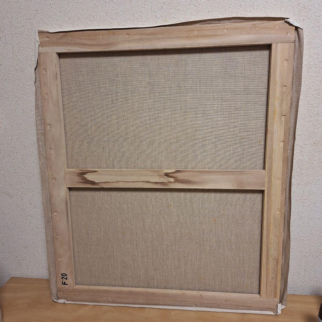 人物画　油絵　ハンドメイド　手書き　アンティーク　レトロ　冬