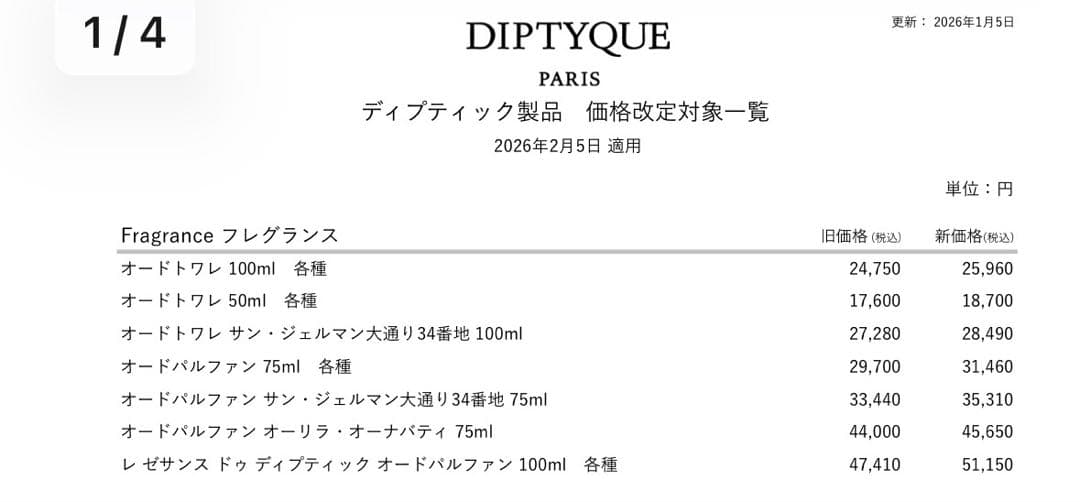 diptyque ROSE ROCHE 100ml ローズロッシュ 香水