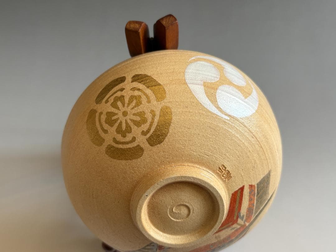 今岡三四郎　平茶碗　色絵　長刀鉾　茶道具