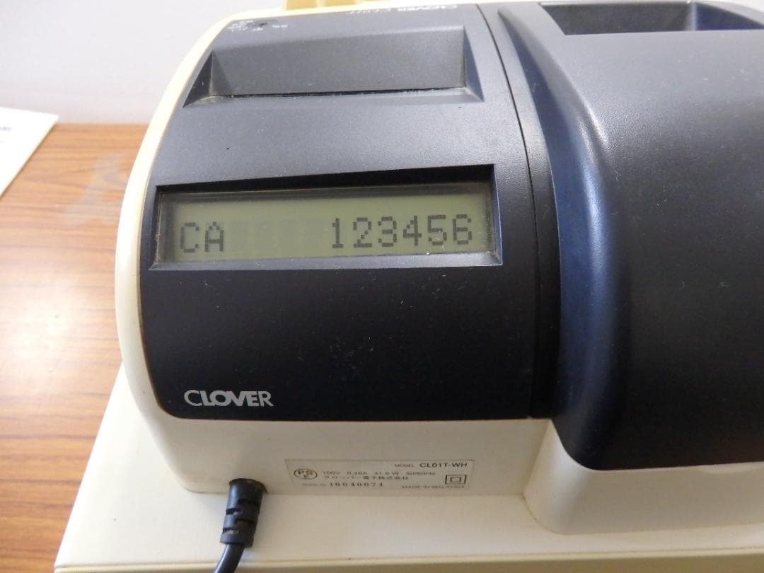 9030 CLOVER CL-01T レジスター 8部門 58㍉感熱紙