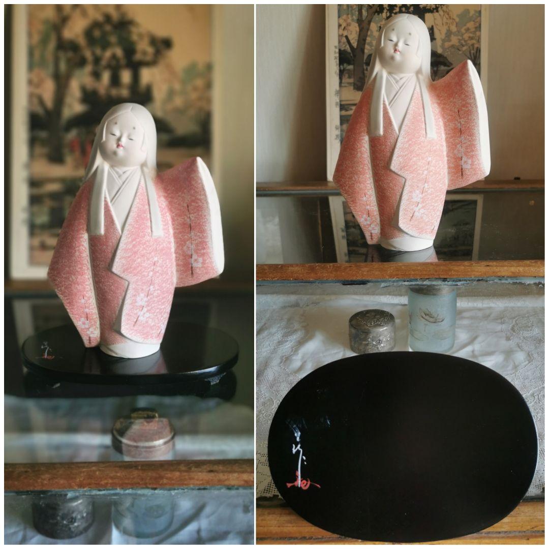 ヴィンテージ 博多人形『陽春』 春生作 美しいお顔 手描手彩色 時代物 日本人形