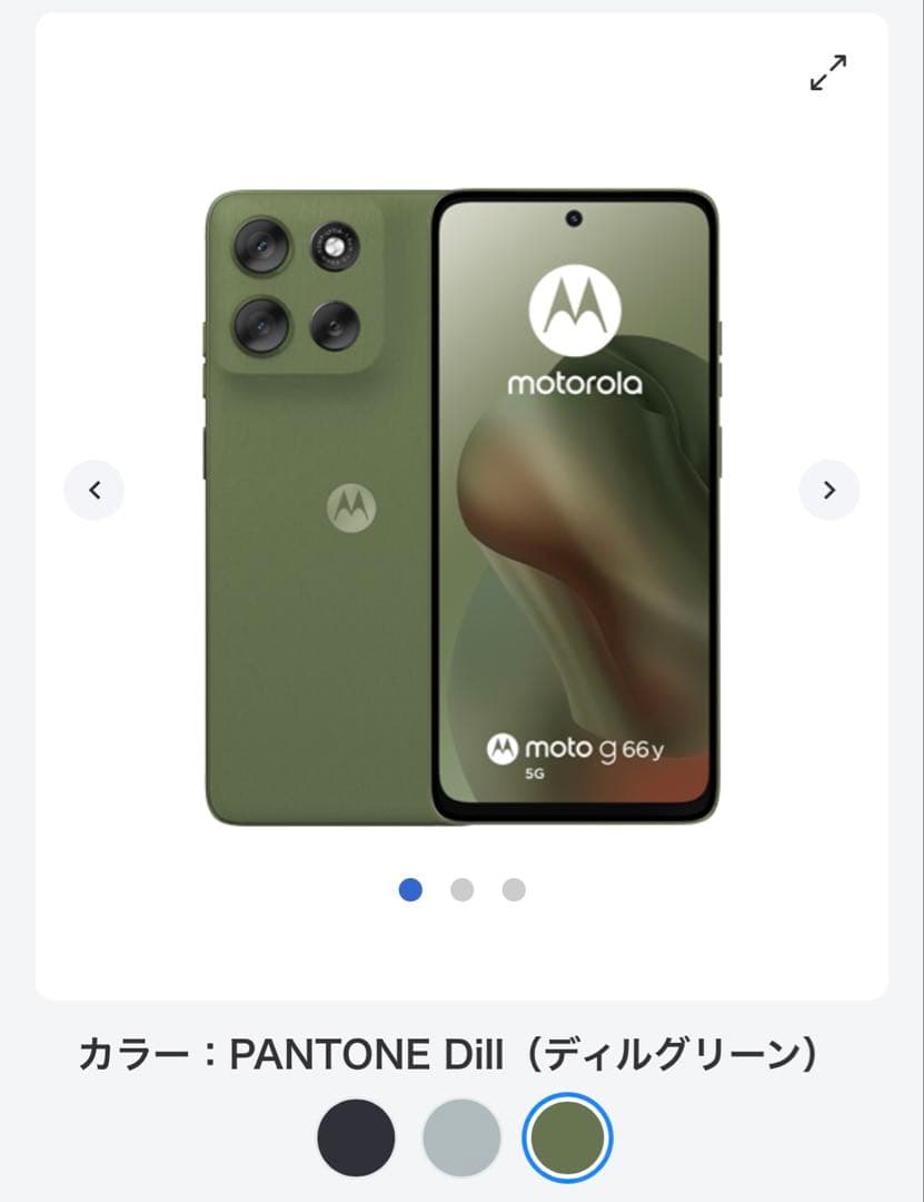 【ディルグリーン】 moto g66y 5G【新品未使用】