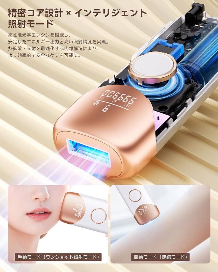 2025年新モデル⟡YUNDOO サロン級 冷感IPL光脱毛器✧*。新品未開封品