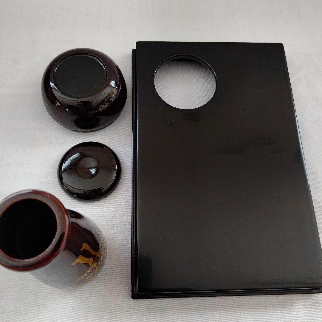老松茶箱 三点セット 棗、香合、茶筅筒 茶道具