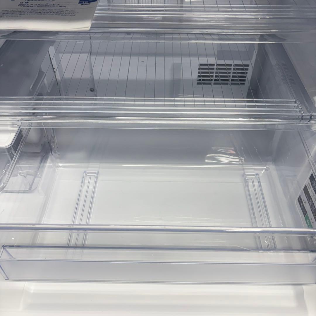 892 SHARP ガラストップ　両開き　極美品　自動製氷機付き　レッドカラー