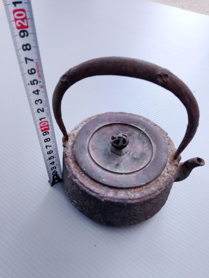 龍文堂造　鉄瓶　茶道具　煎茶道具　時代物　アンティーク(あ14)
