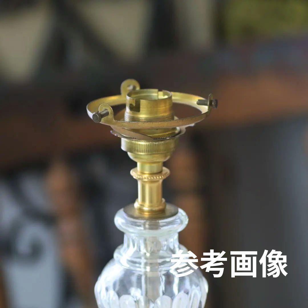 フランスアンティーク　ガラステーブルランプ/ミニシャンデリアシェードドロップ灯具