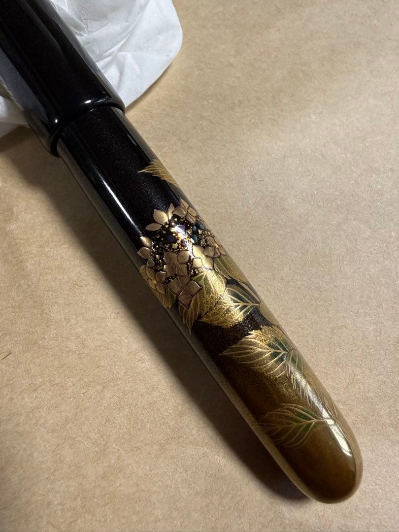 NAMIKI万年筆蒔絵、紫陽花、NO50サイズ