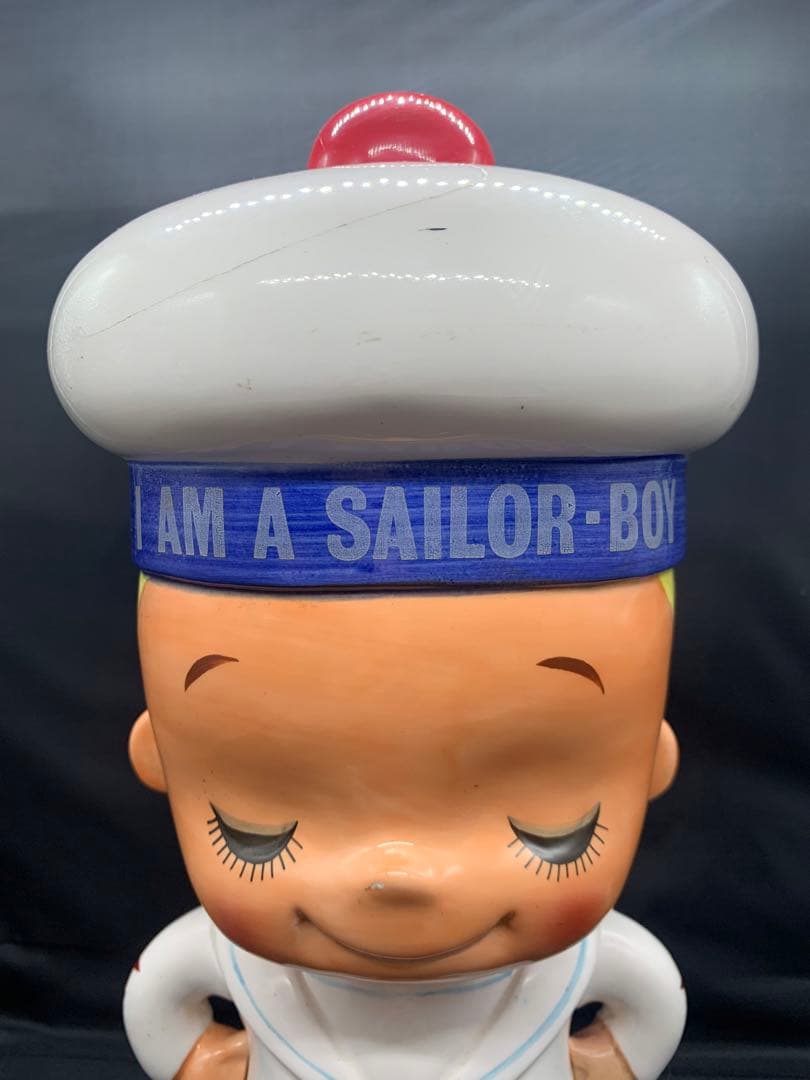内藤ルネ　水兵　大　貯金箱　陶器