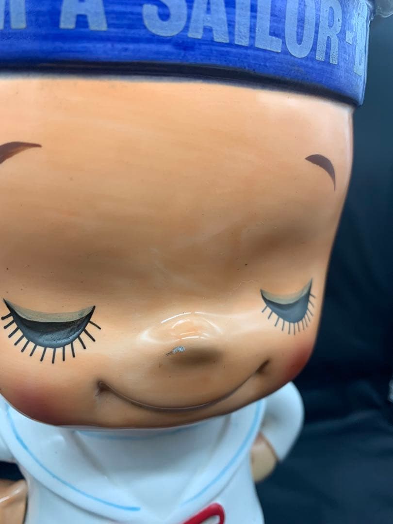 内藤ルネ　水兵　大　貯金箱　陶器