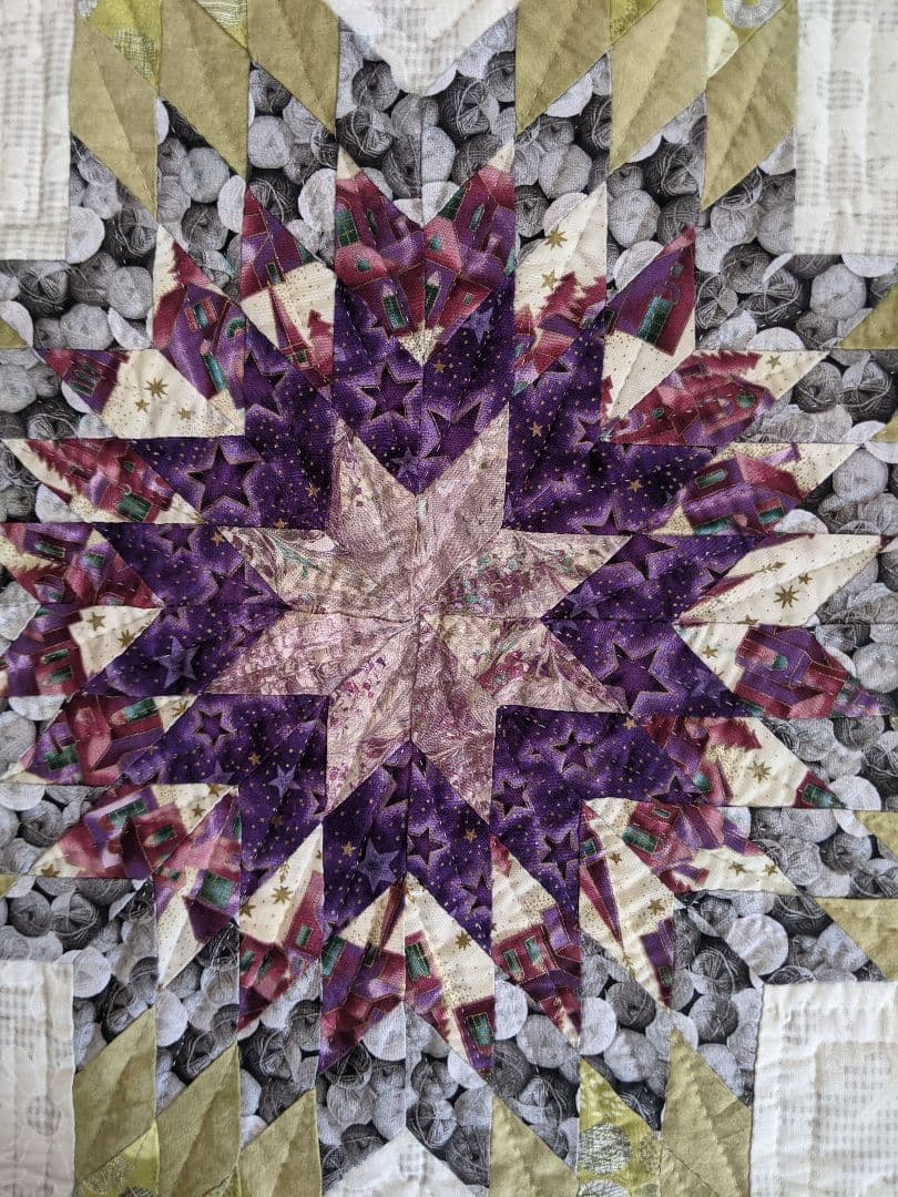 ベツレヘムの星　パッチワークキルト　タペストリー