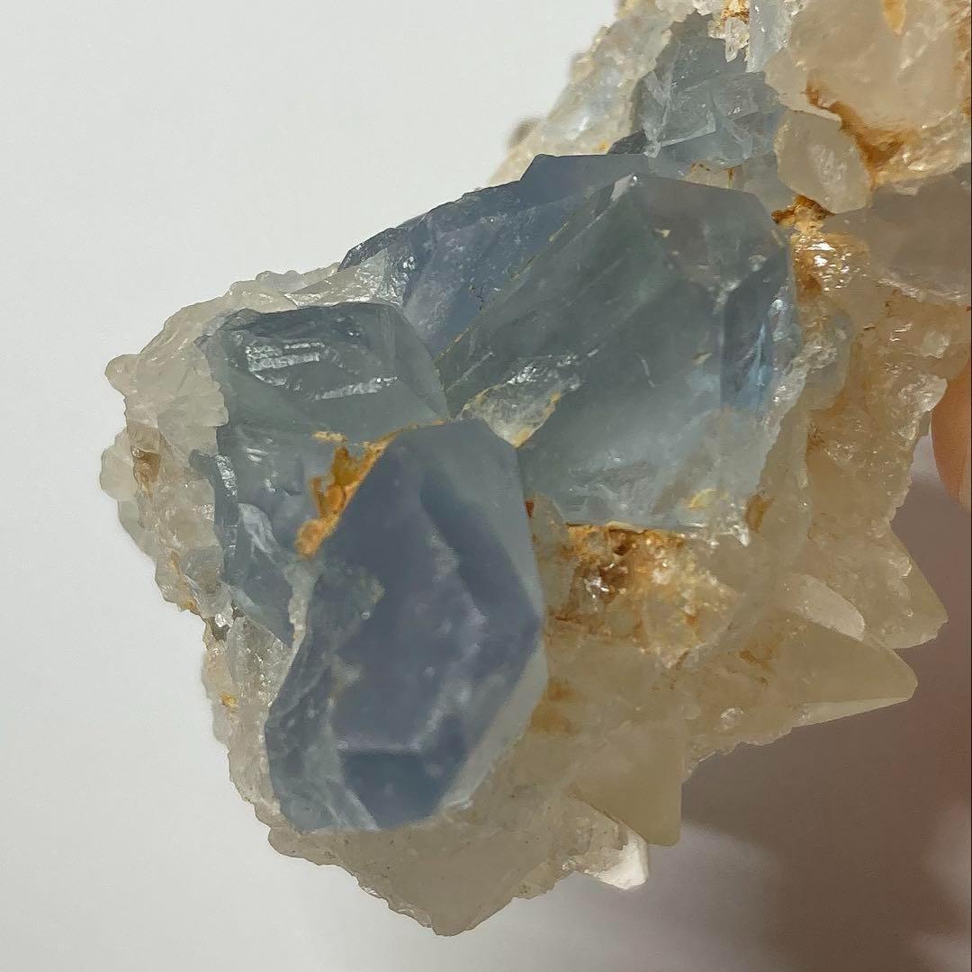 カルサイト　セレスタイン　共生鉱　アフガニスタン　60.5g セレスタイト