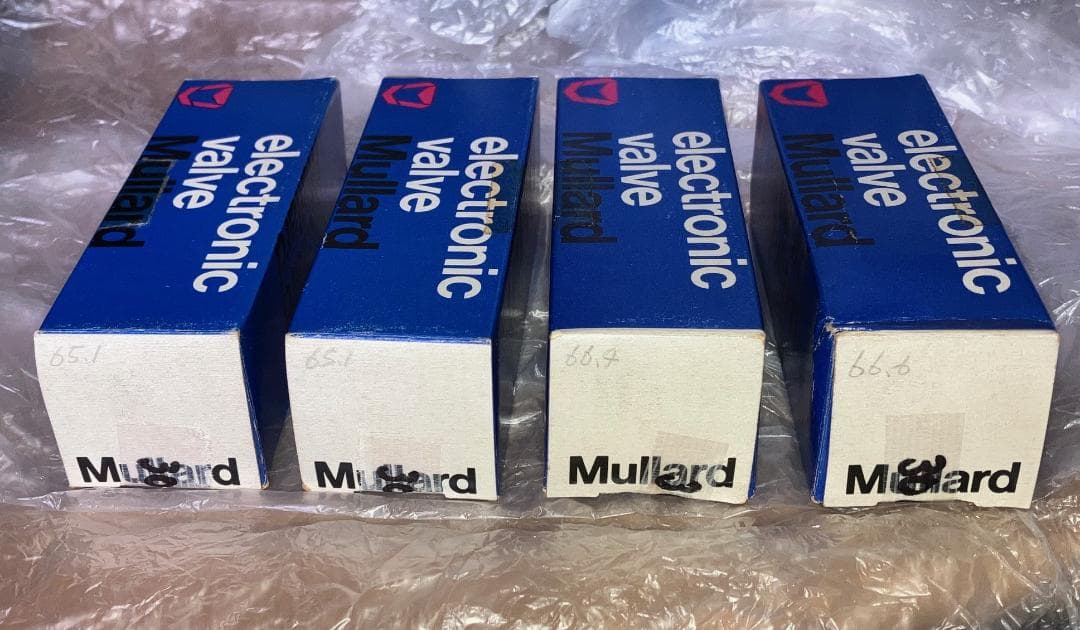 ムラード MULLARD EL34 新品？ 4本 元箱付 マッチドクアッド？