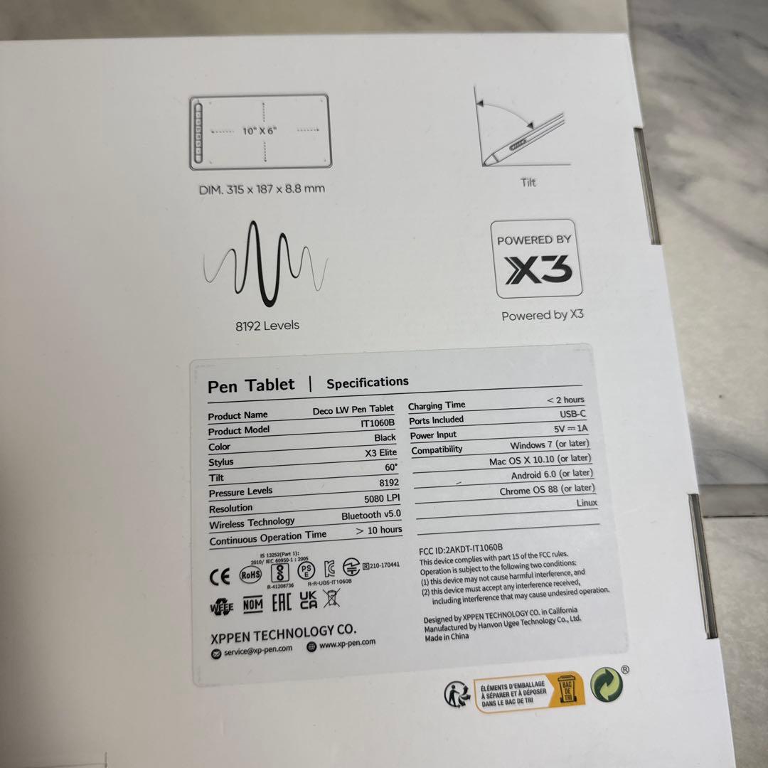【良品】XP-PEN Deco LW Pen Tablet 本体　ペンシル付き