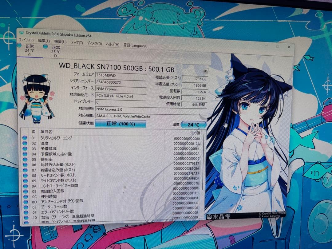 ウエスタンデジタル 500GB WD Black SN7100