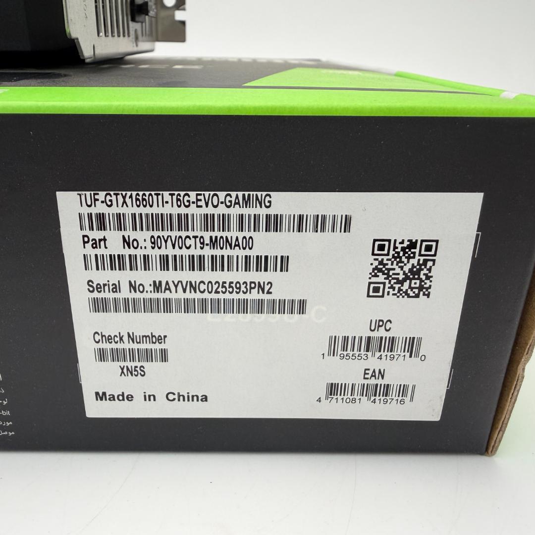 ⑤ASUS TUF-GTX1660TI-T6G-EVO-GAMING グラボ