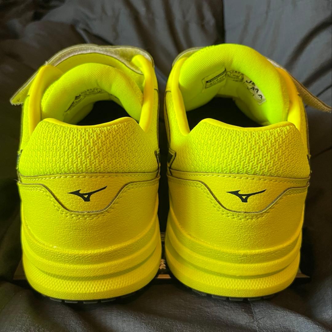 Mizuno 蛍光イエロー 安全靴 オールマイティベルクロ27cm
