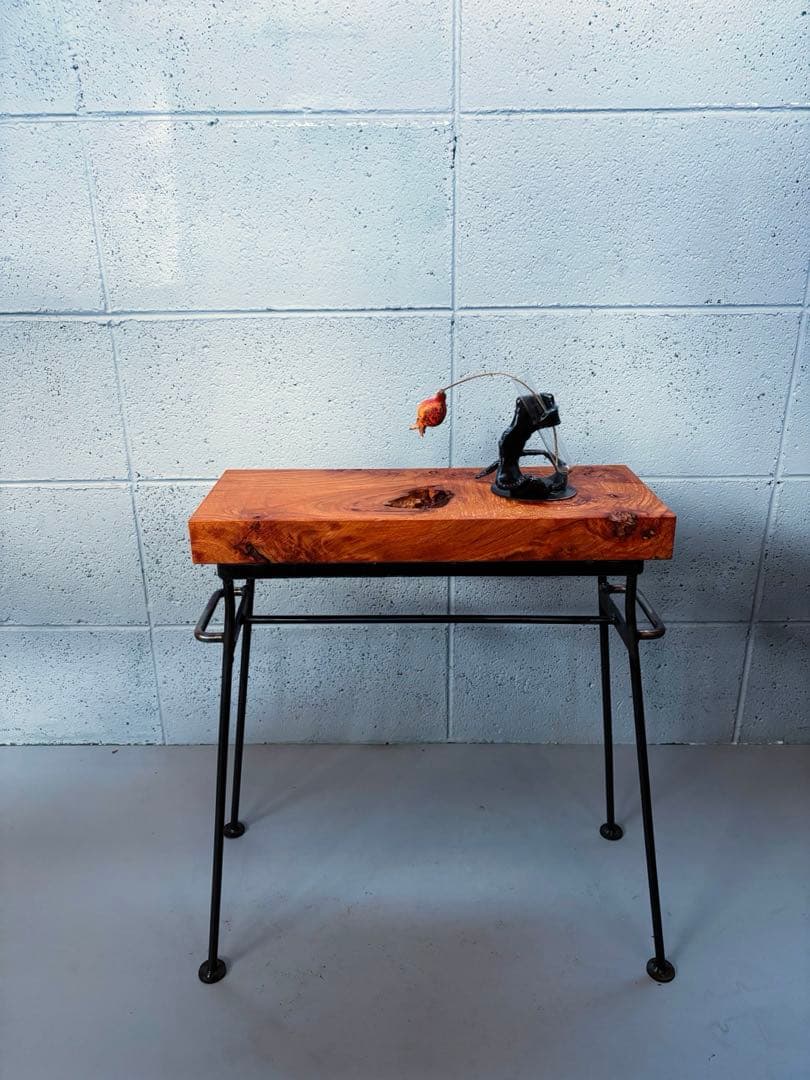 欅材サイドテーブル　コーヒーテーブル　ナイトテーブル　観葉植物置き台　花台