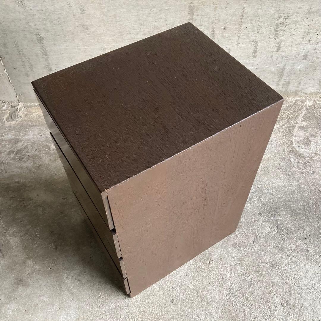 引き出し チェスト 書類 小物入れ 木目調 4段 収納 木製 当時物 昭和レトロ