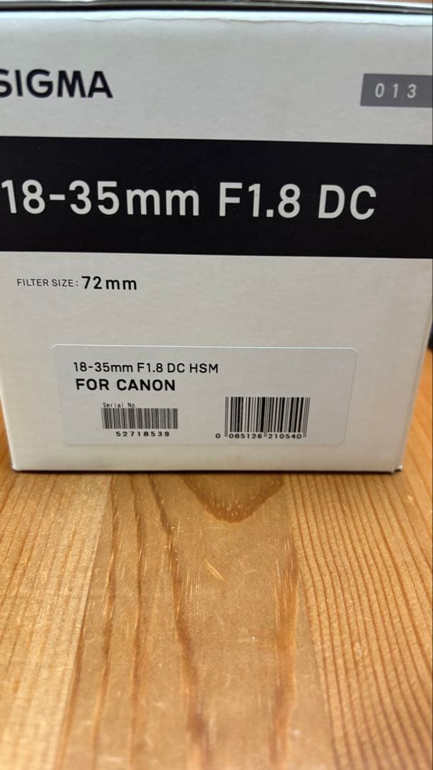 レンズ(ズーム) SIGMA ART 18-35mm F1.8 DC FOR CANON EF