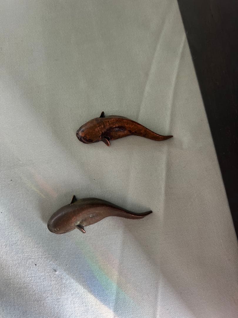 銅製 魚 置物（銘あり）