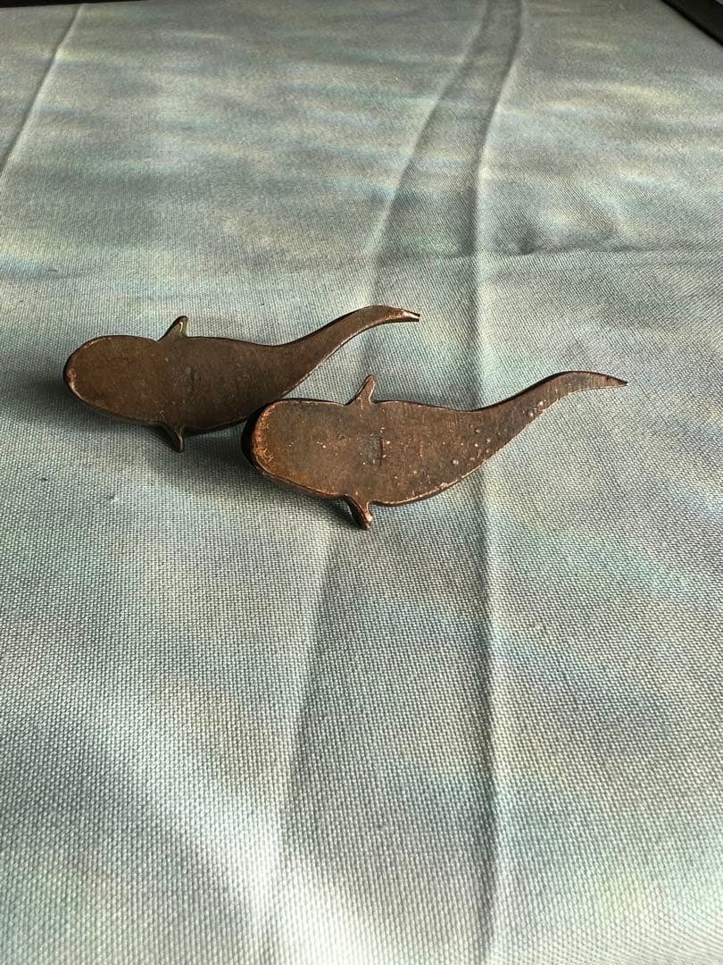銅製 魚 置物（銘あり）