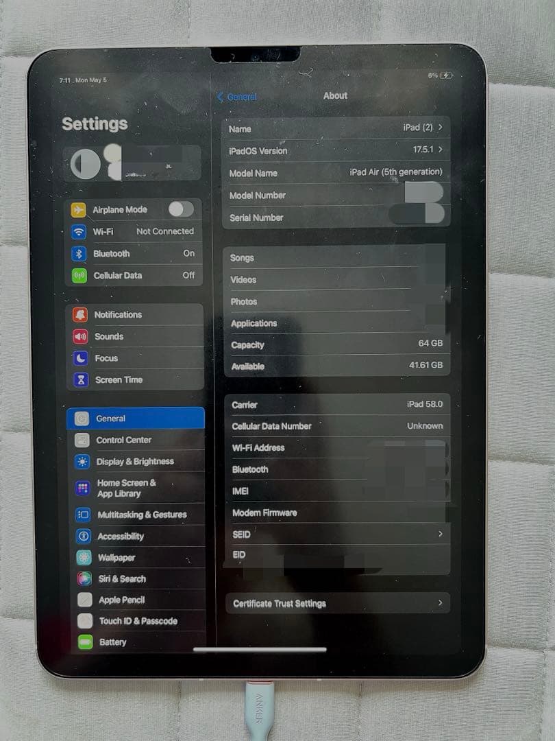 iPad Air 第5世代　64GBセルラー　ピンク