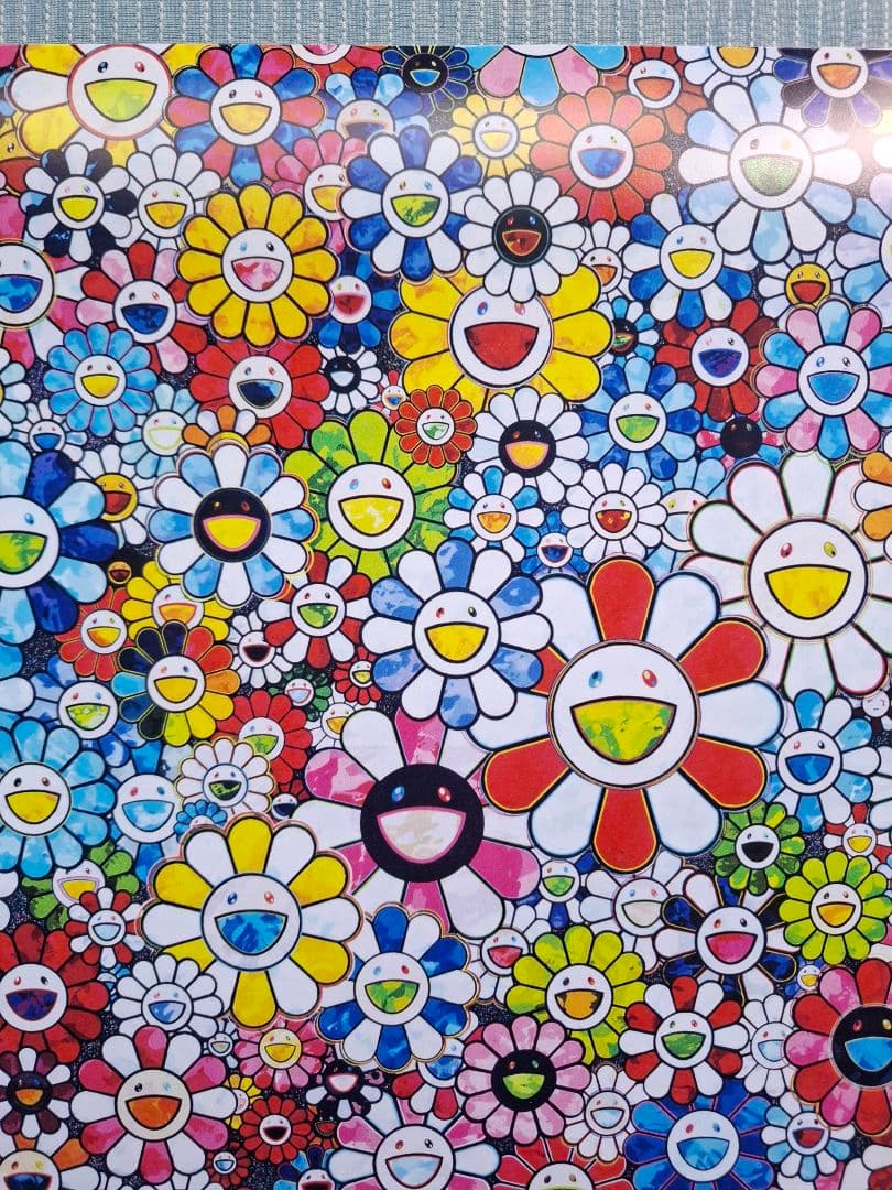 村上隆有名作品ポスター『笑顔のお花畑』