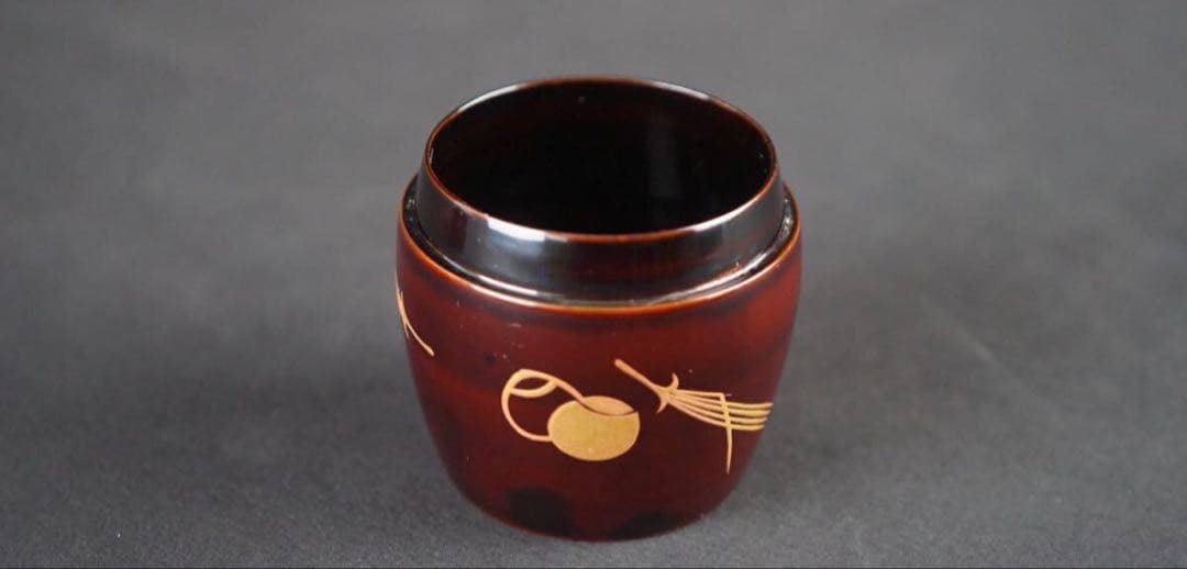 道場宗廣 作 玄々斎好 胴張棗 長庵 書付 共箱 共布 保証品