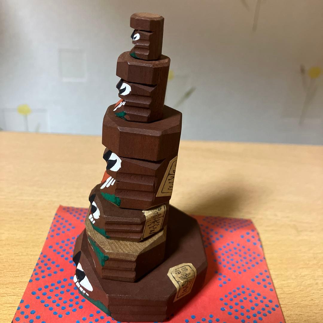 希少　大友人形　魔除の神　木でこ（六重）　木仙作　意匠登録14571号ロ