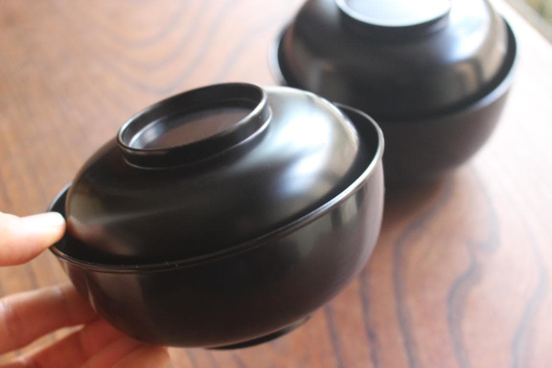 専用！ごく薄ヤケのみ！上質黒漆の美しい利休形小丸椀（検輪島塗四つ椀懐石道具蒔絵椀