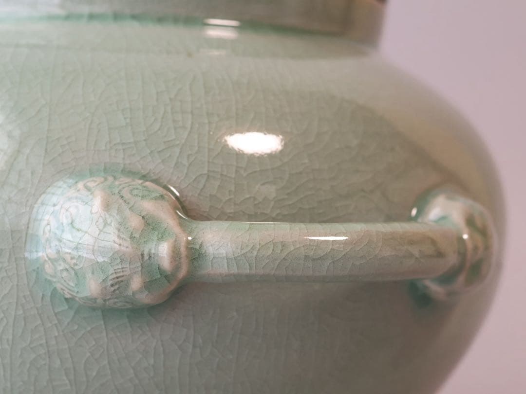 趙誠主 高麗青磁象嵌水指 共箱
