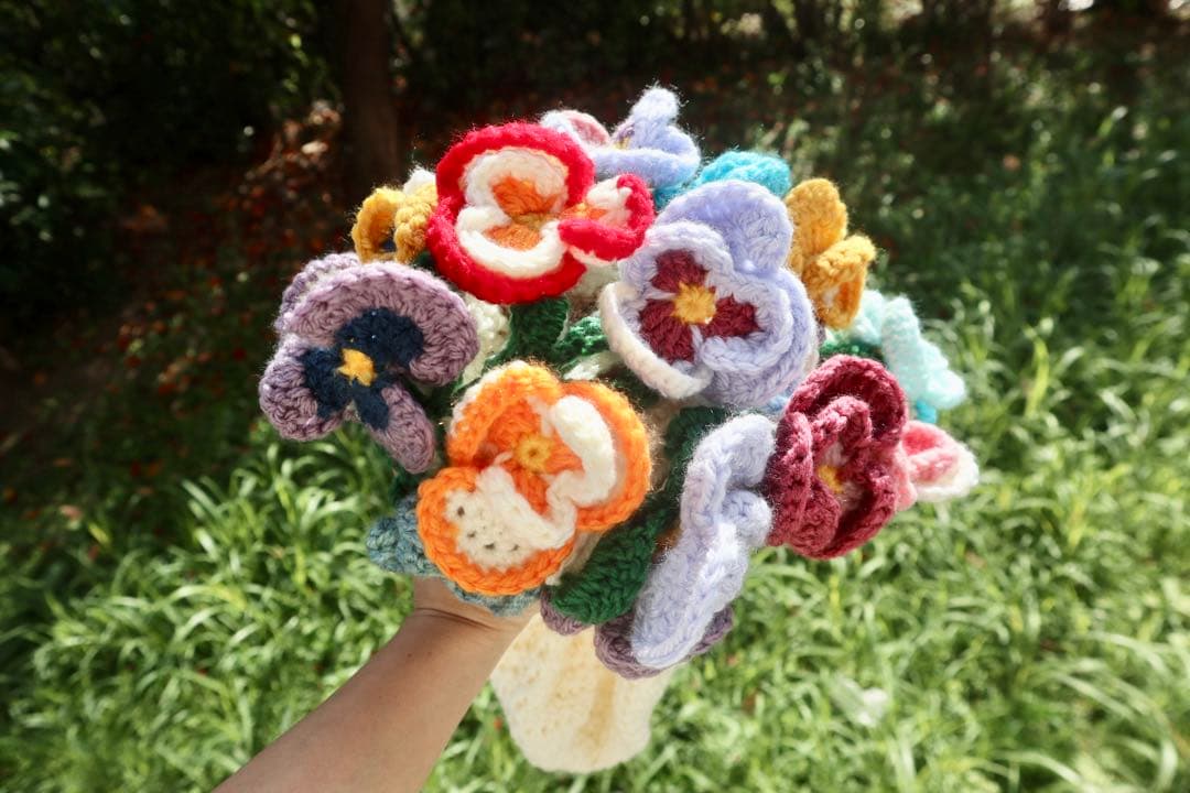 【月3名限定】オーダーメイド　パンジーブランケット　プレゼント お祝い　ギフト