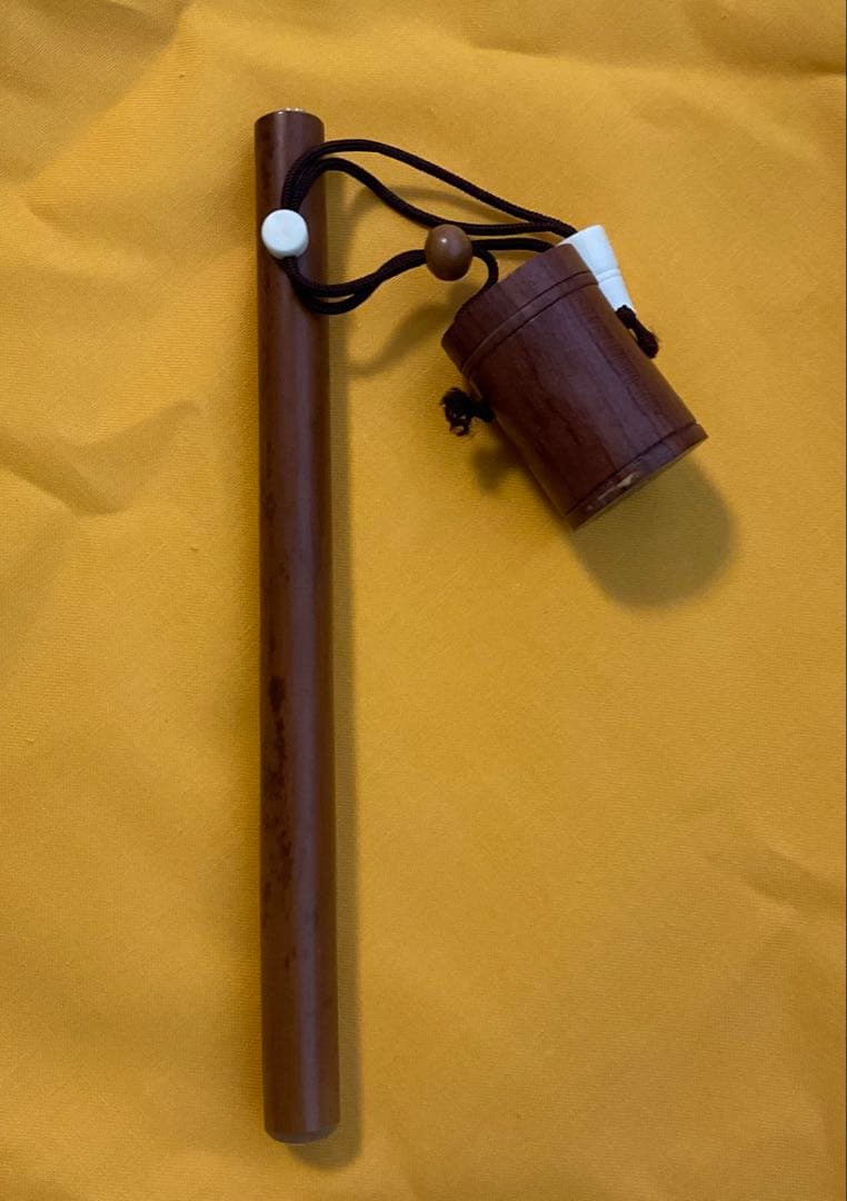 文殊房　旅文具 「矢立」　木製万年筆とインク容器セット