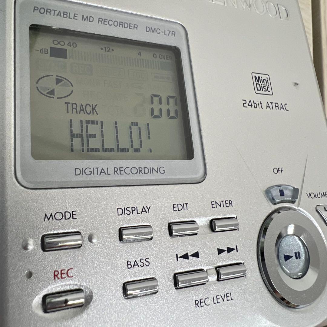 【ジャンク】KENWOOD ポータブルMDレコーダー DMC-L7R