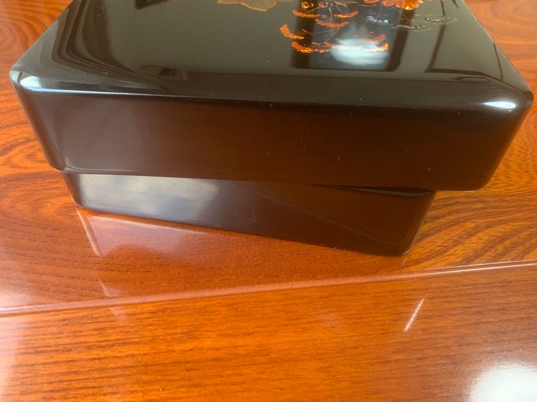 螺鈿漆塗り硯箱 小物入れインテリア 八雲塗り 木製漆器工芸品 美品 化粧箱付